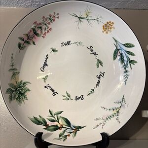 Herb Motif Ceramic Serving Bowl